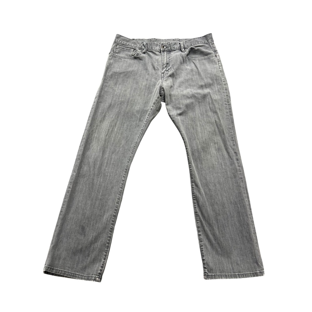 Gap 1969 Straight Leg Jeans Mens 38x32 Grey Denim Fall 2012 Clean Grey Wash